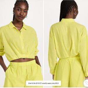 Velvet by Graham & Spencer Shirt Womens Medium Cropped Button Up Blouse Top